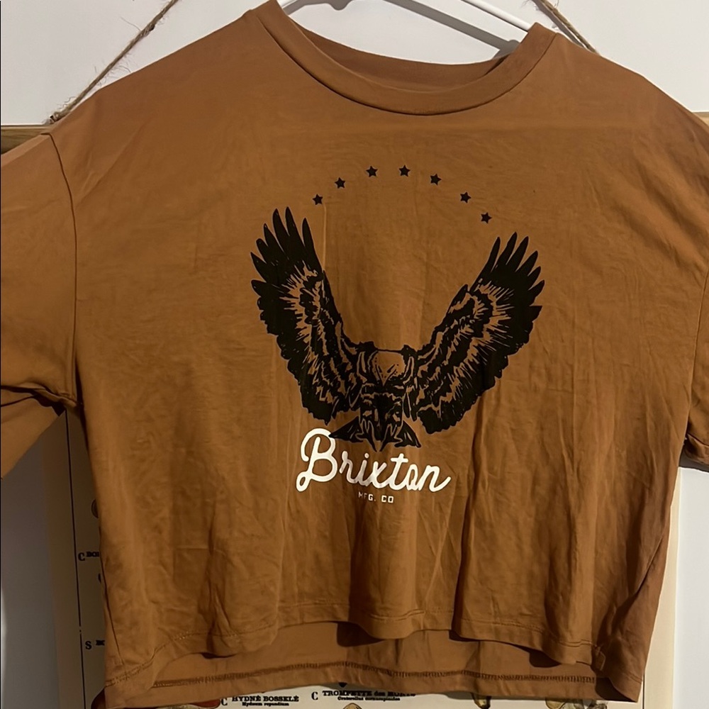 Brixton Brown Graphic Crop Top